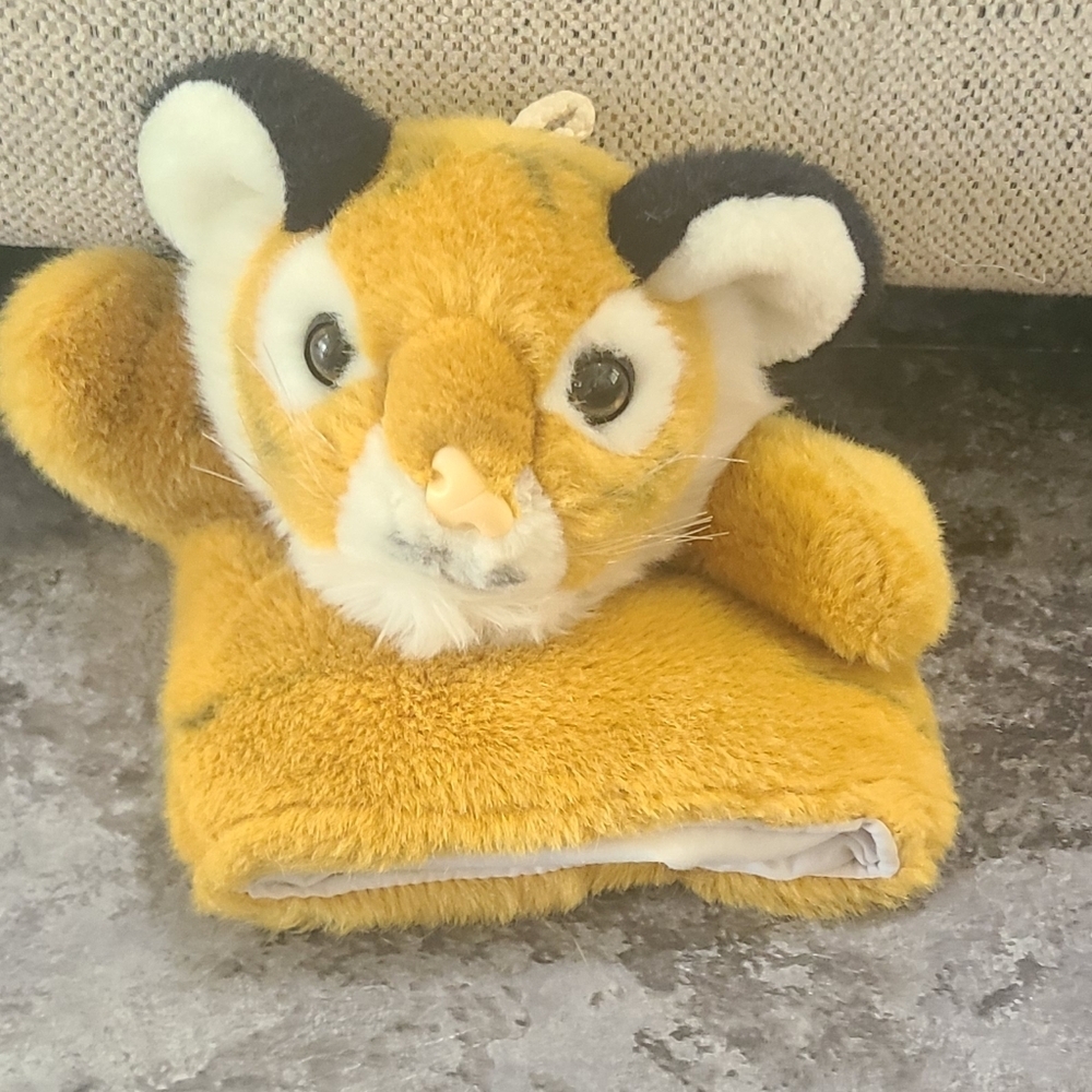 Vintage 12" Tiger Hand Puppet Plush